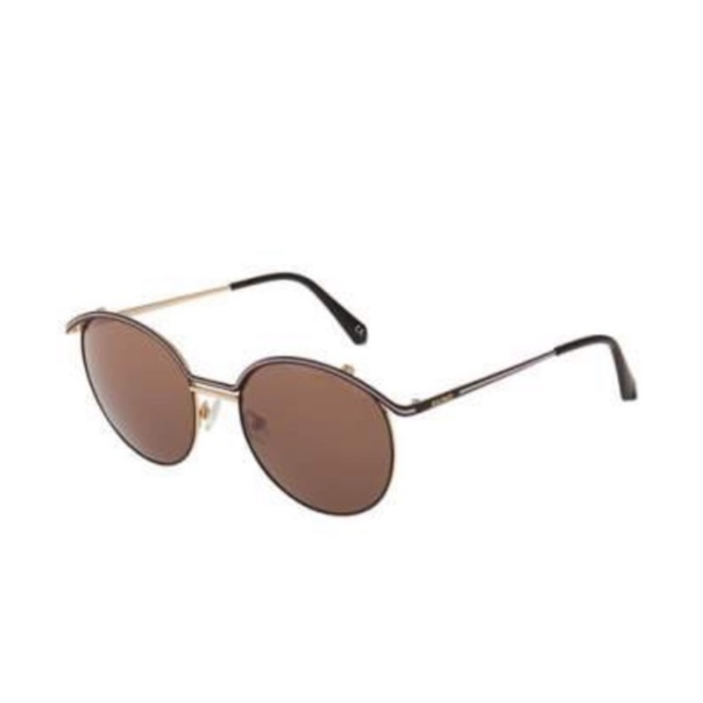 Balmain Round, Half-Rimmed Metal Sunglasses, NWT